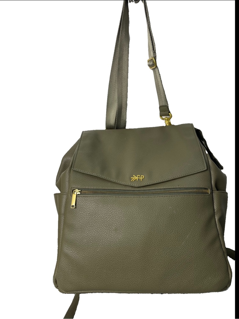 Freshly Picked Sage Classic II Diaper Backpack Convertible Large EUC